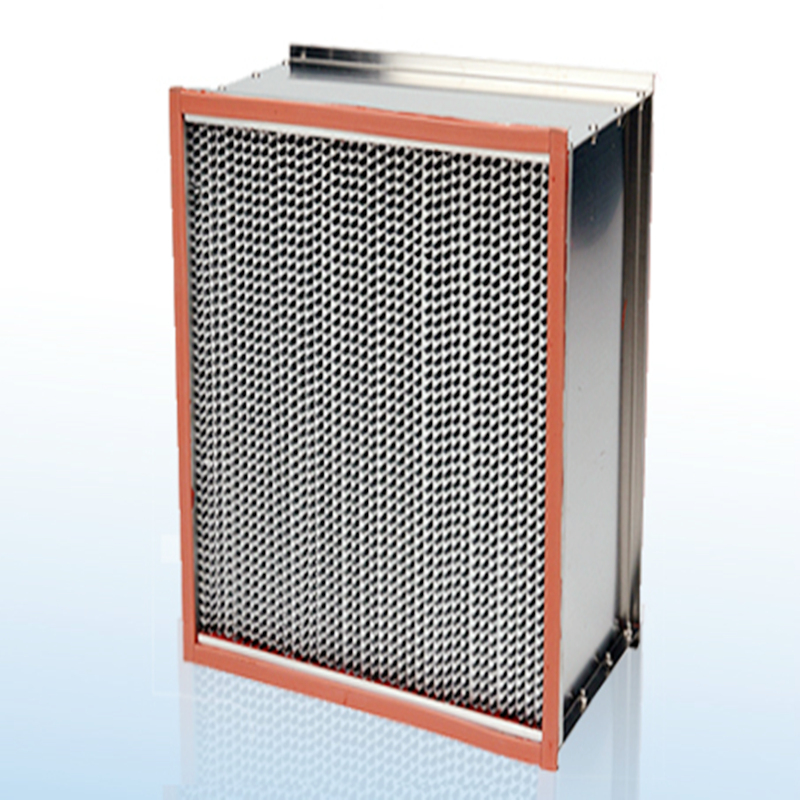 高温クリーンルームHEPA HVACエアフィルターH13亜鉛メッキ鋼フレーム