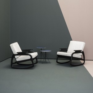 フレンチウッドフレームファブリックシングルソファアームチェアモダンなラウンジアクセントチェアリビングルームの家具