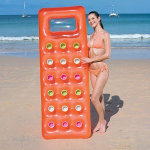 エアソファポリ塩化ビニールのラウンジチェアの水泳用具フローティング18ホール屋外マットレス