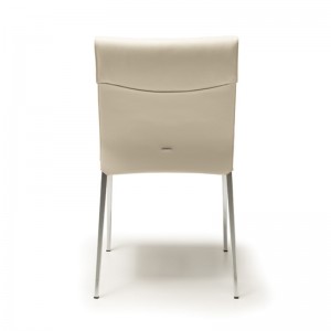 イタリアのホワイトメタルレザースカンジナビアのダイニングチェアのセットダイニングルームのための6のセット