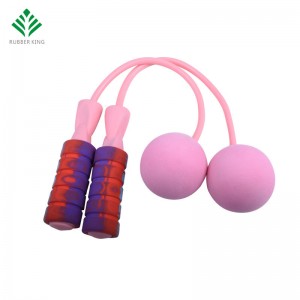 輪どろのジャンプロープ、フィットネスワークアウト用の重み付きコードレスジャンプロープ、女性の男性と子供向けの調整可能なスキップロープロープロープ