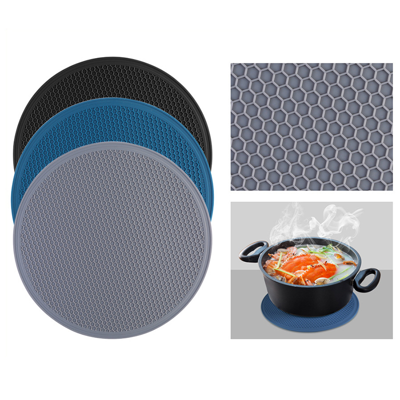 2022新しい12インチ多機能丸型耐熱性シリコン皿乾燥ハニカムマット