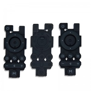 OEMプリントロゴシリコンカスタムメイドシリコンボタンラバーキーパッドテレビリモートコントローラー