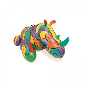 ポップカルチャーRhinoインフレータブルサマーパーティーウォータートイライドオンフロートとヘビーデューティハンドル