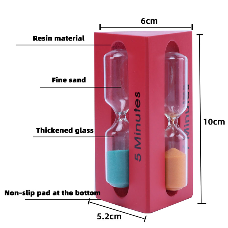 3-in-1 3/5/7分三角形の木製砂砂時計の子供たちを見る時計タイマーサンドグラスホームデコレーションアンプヘタシークレットギフト