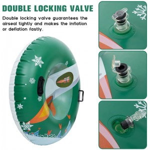 そりのヘビーデューティのためのインフレータブルスノーチューブ、子供と大人のための雪のそり、底のある子供たちのそり