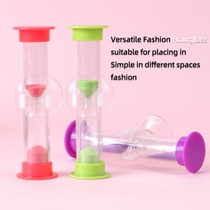 工場ホットセールカラフルなミニ135minプラスチックサンドタイマー吸引カップ砂時計