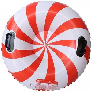 インフレータブルスレッドスノーチューブ、冬のエンターテイメント雪のおもちゃのための子供と大人のための雪のそり