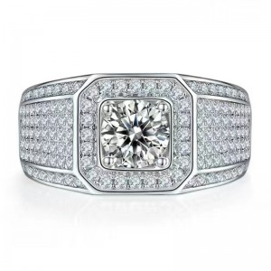 エンゲージメントS925/18k/14k/10kとモイサナイト/人のための本物のダイヤモンド