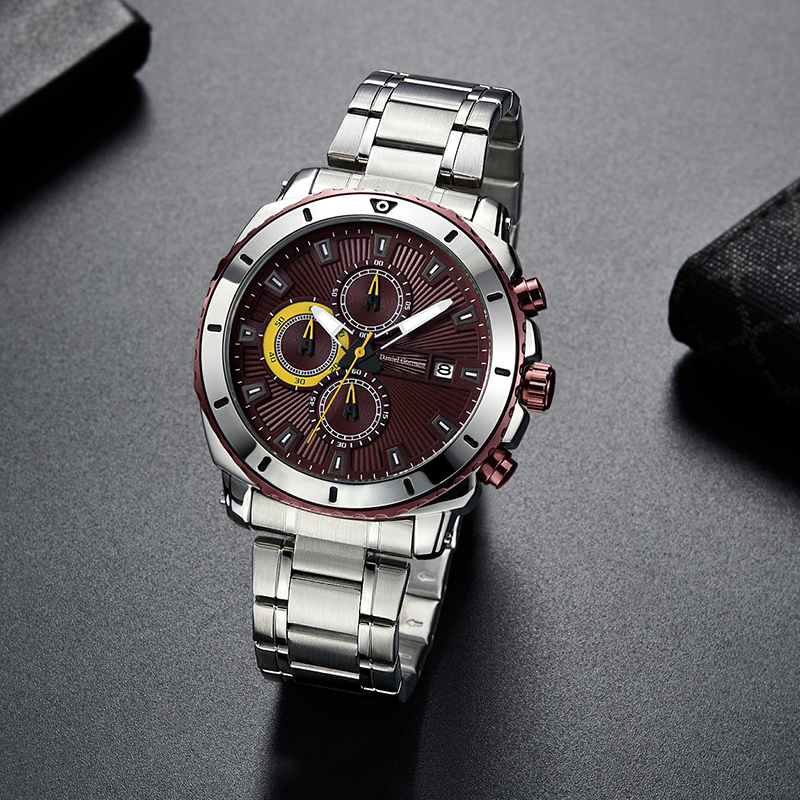 Dniel Gorman Stainless Steel Luxury Waterfof Quartz OEM Brand Handsリストウォッチカスタムロゴリストウォッチメン