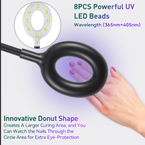 M&r 102aコードレスLEDネイルランプ&16W蛍光ランプ