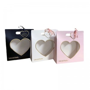 フラワーボックスラブハンドボックスペーパーギフトボックスパッケージボックス防水折りたたみ折りたたみカートンフラワーパッケージ材料