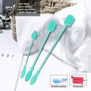 柔らかいシリコンキッチンボトルガラスクレンジングブラシ