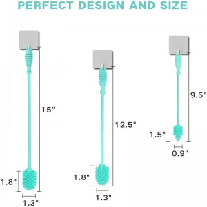 柔らかいシリコンキッチンボトルガラスクレンジングブラシ