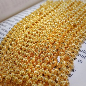 18Kゴールドビーズブレスレットを発送する準備ができています