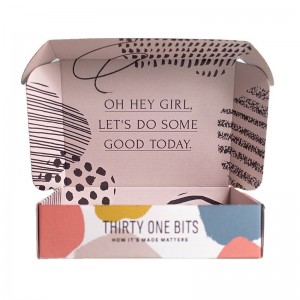 両面ピンク飛行機ボックススクエアエクスプレス衣料品Tシャツパッケージボックスマルチサイズカラーボックス波形ボックス