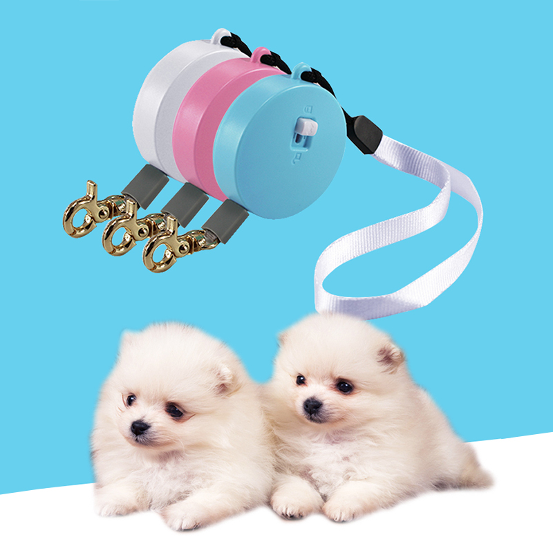 小犬のためのポータブルウォーキングリーシュミニ格納式犬の鎖