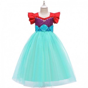 Baige Kids MermaidAriel Princess Girl Dress Halloween Performance Cosplay Costume Mry002