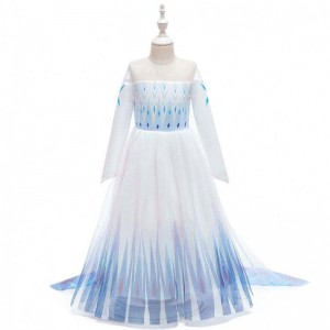 Baige New Design Girls Anna White Dress Cosplay Party Dressup Princess Elsa Movie Children Dowers