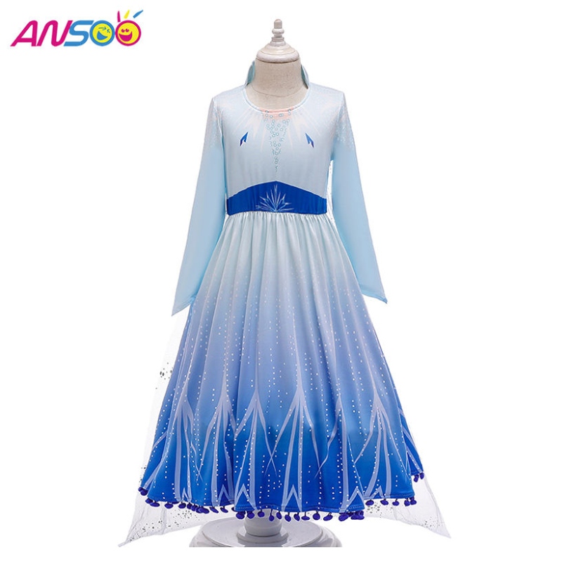 Ansoo Hot Sale Elsa Anna Cosplayコスチューム3PC