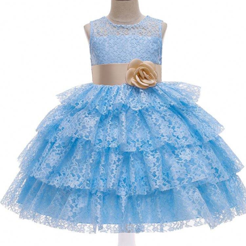 Baige Summer Fashion Tull Dress Dress Flower GirlDress12歳の女の子の子供のピンクのイブニングドレスパーティーのための