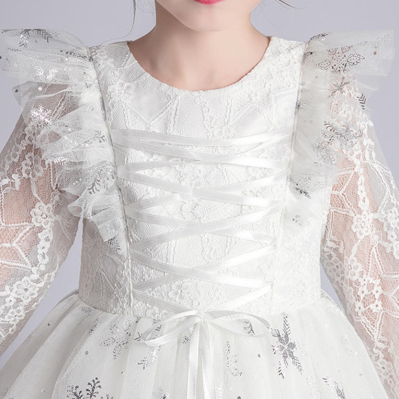 女の子の刺繍の子供のドレスプリンセスフロックガウンドレス子供\\ 's Tutu Long Sleve for Flower Girls Ball Gown Dress