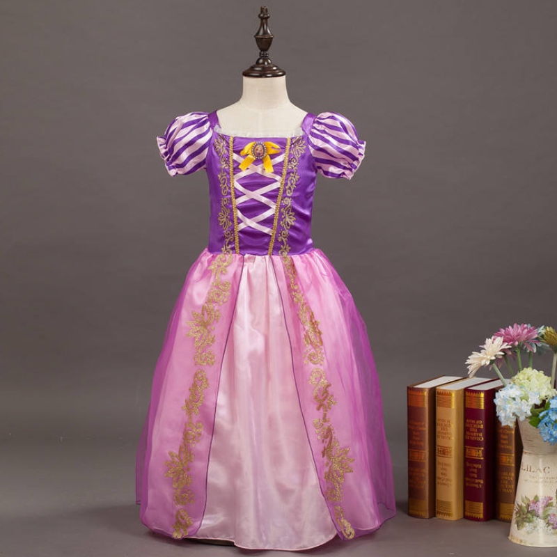 女の子ラプンツェルプリンセスコスプレドレスパーティーギフトメッシュボールガウン誕生日映画コスチューム
