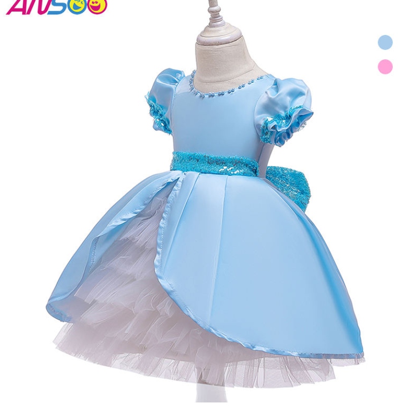 Ansoo Kids Closes Princess Dresses VutterfliesスパンコールTutuドレス子供ハロウィーンパーティーコスチューム