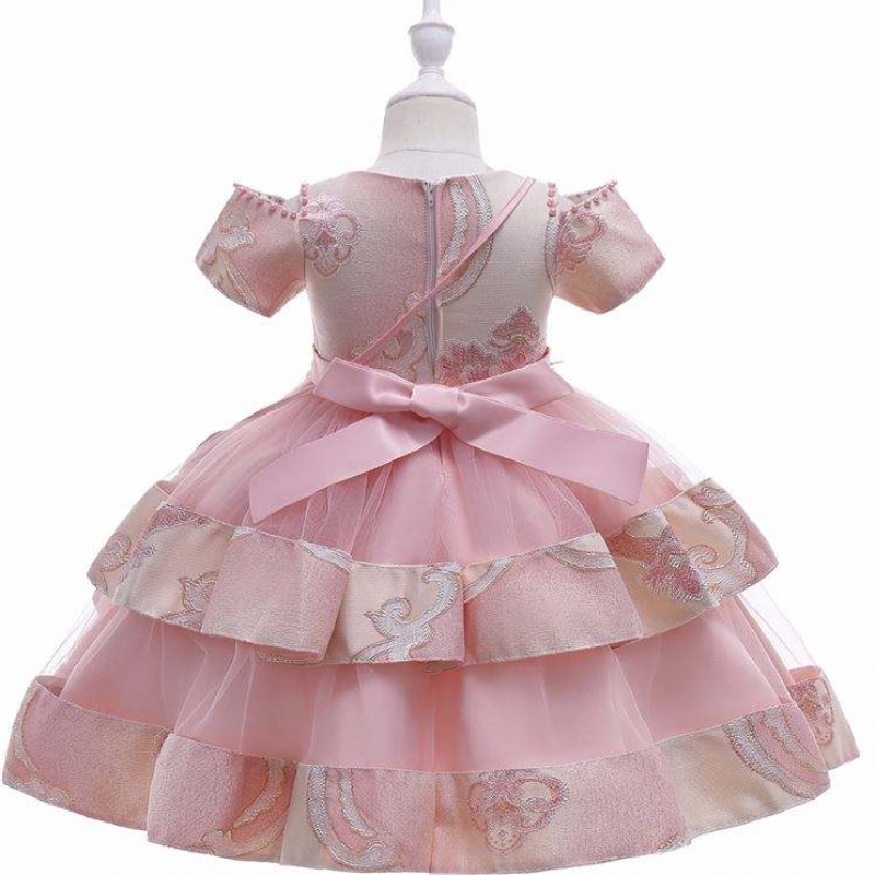 Baige Amazon Hot Sale New WeddingEvent Frock Birthndere Formery Girl Party Dress Kids 3-8歳の古い女の子のファンシードレスl5212