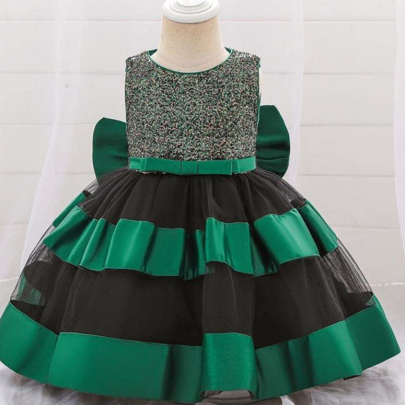 高品質の子供の衣服の子供たちフロックデザインコスチューム女のバプテスマドレスl1919xz