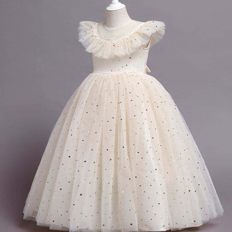 Baige New Princess Dress Girls Kids Embroidery Flower Girl Toddlerエレガントなフォーマルなパーティードレス2275