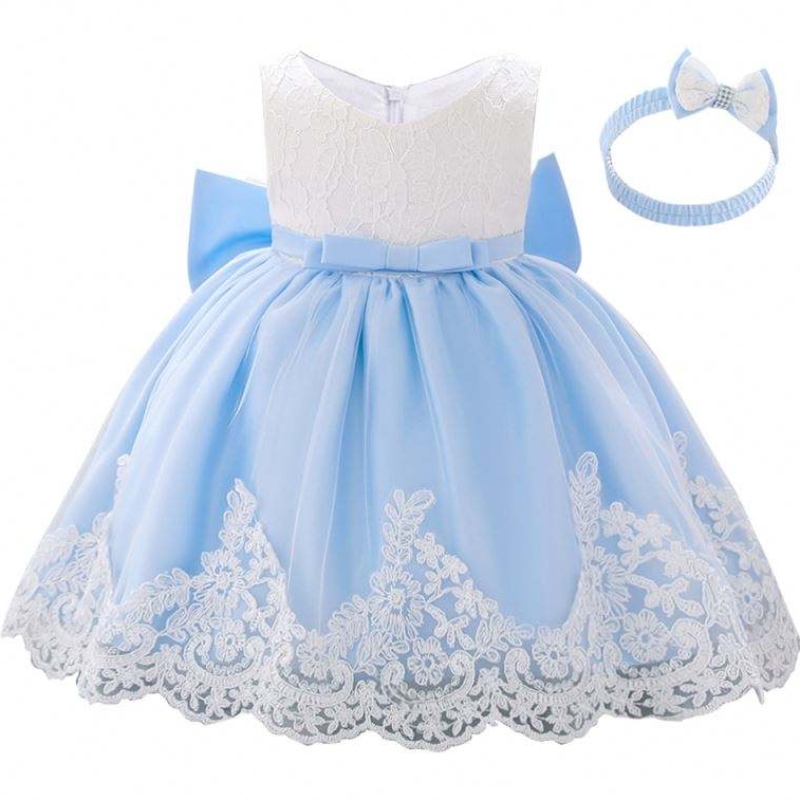 Baige 3-24Month Infant Kids Clothing Lace Flower Girl最初の誕生日パーティードレス無料のヘッドバンド