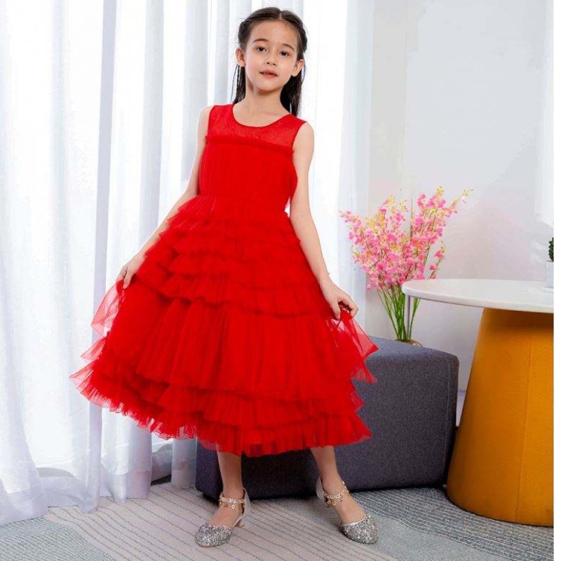 Baige 2021 New Factory Wholesale Lovely Kids Long Ball Gown Frock Design Wedding Party Dresses