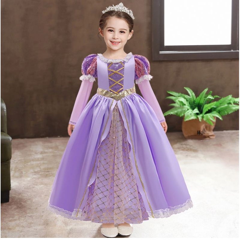 Baige Girls Princess Sofia Dress Cosplay Costume Kids Speecins Sophiaレイヤード長袖カーニバルハロウィーンパーティードレス