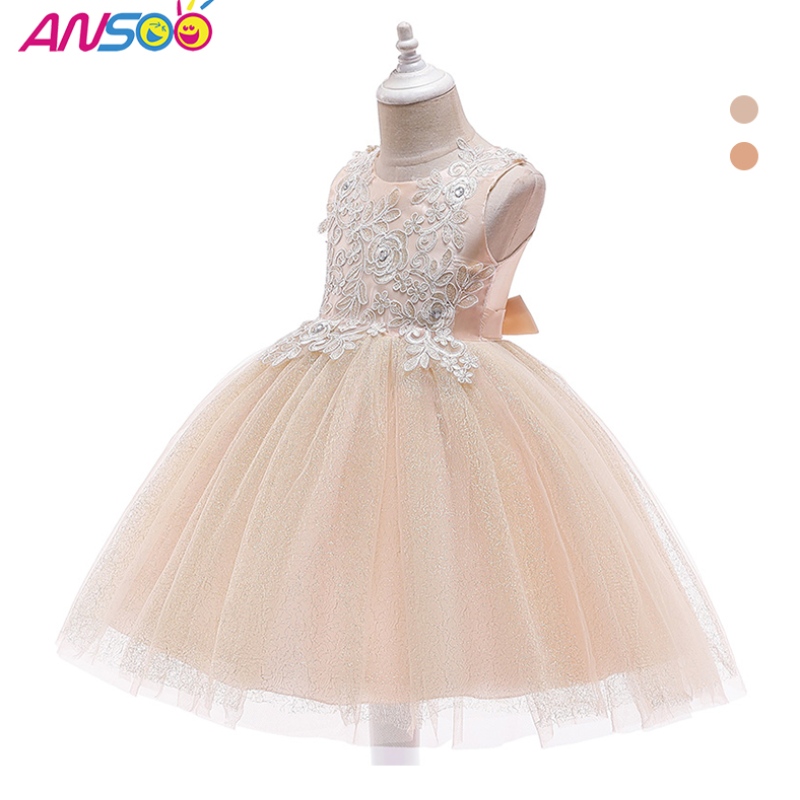 Ansoo New Fashion Wedding Party Princess幼児の女の赤ちゃん服子供の女の子のドレス