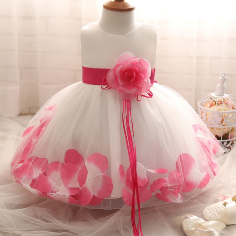結婚式の女の子のためのフラワーガールドレスドレス
