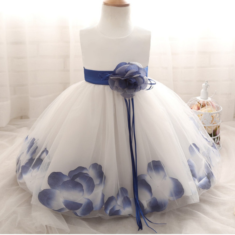 結婚式の女の子のためのフラワーガールドレスドレス