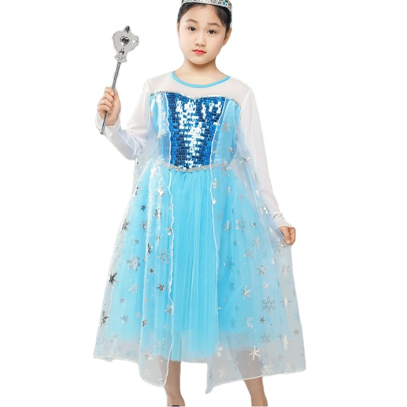 女の子\\ 'アイスプリンセスドレスコスチュームバースデーハロウィーンクリスマスファンシーパーティーの衣装