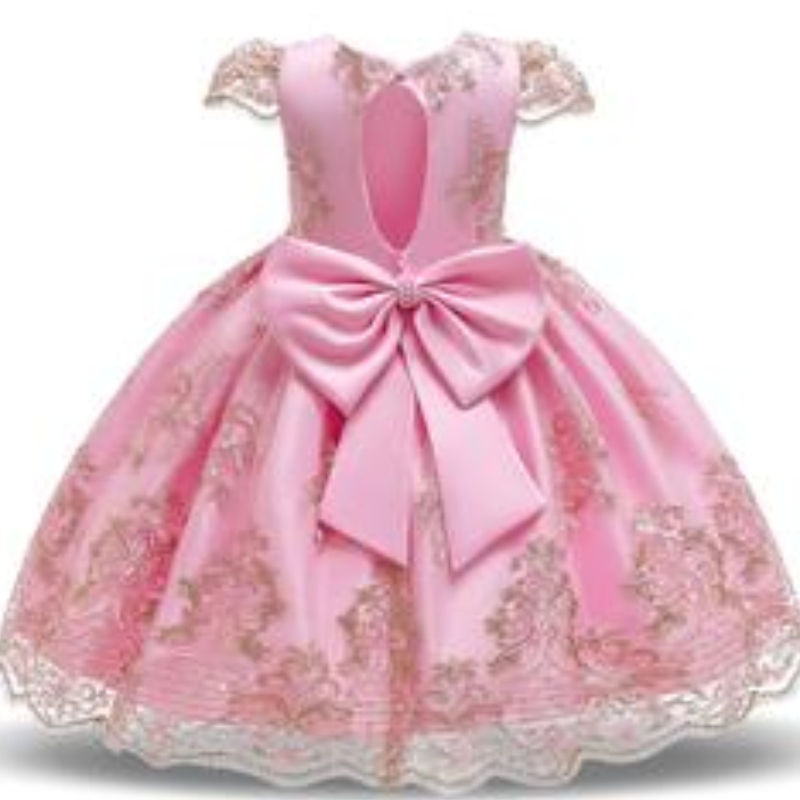 子供の衣服スモック子供衣類フラワーガールラグジュアリーガールレースビッグビューティープリンセスドレスベビーバースデーガーメント
