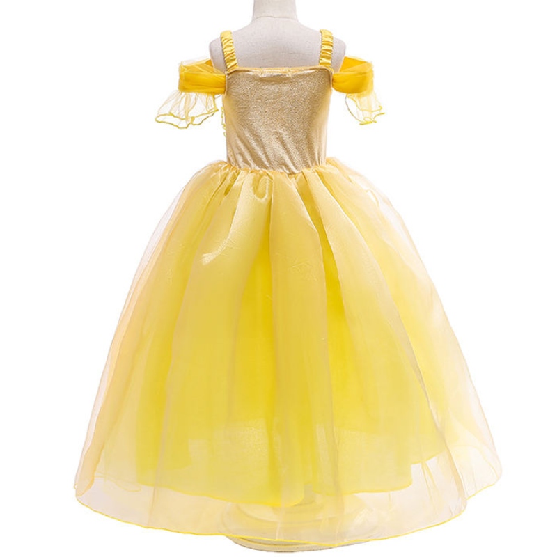 Ansoo Beauty and the Beast Belle Princess Summer Dress Kids Girl Party Dress Christmas Costume Baby Princess Dress