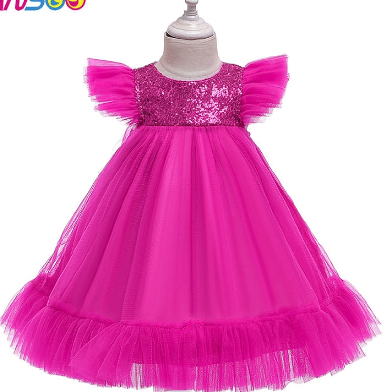 Ansoo Pink Tutu Flower Girls \\ 'Children Partes Princess Bade Gird Wedding Dress 2-10パーティーウェディングガールズキッズ