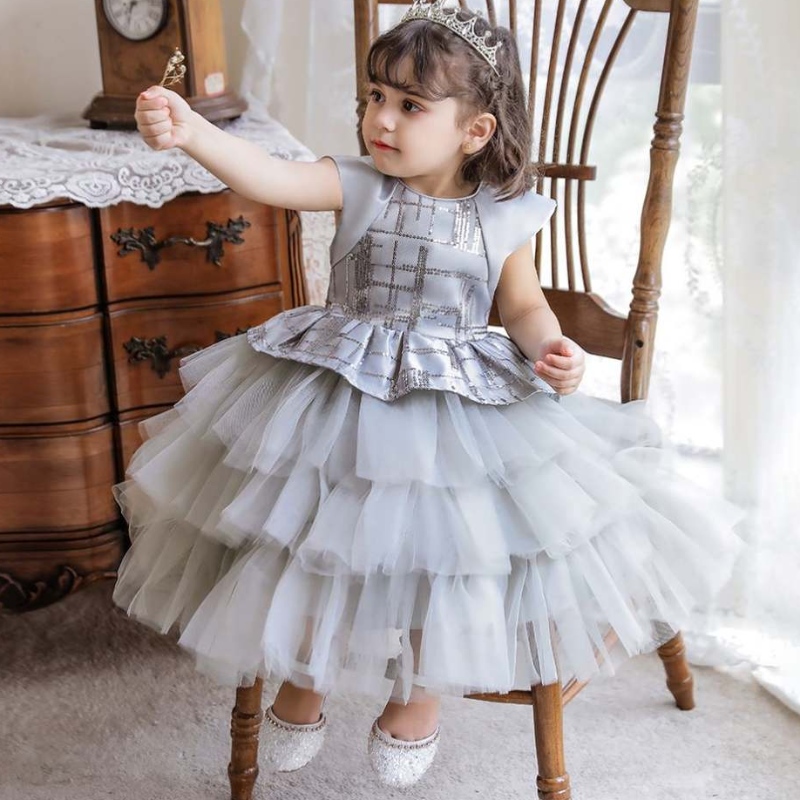 Baige 2022 New Multi-Layer Lovely Girl Dress The Lovely Girl Dighle Fairy Princess Ball Gown Bady Bady Dresses2year