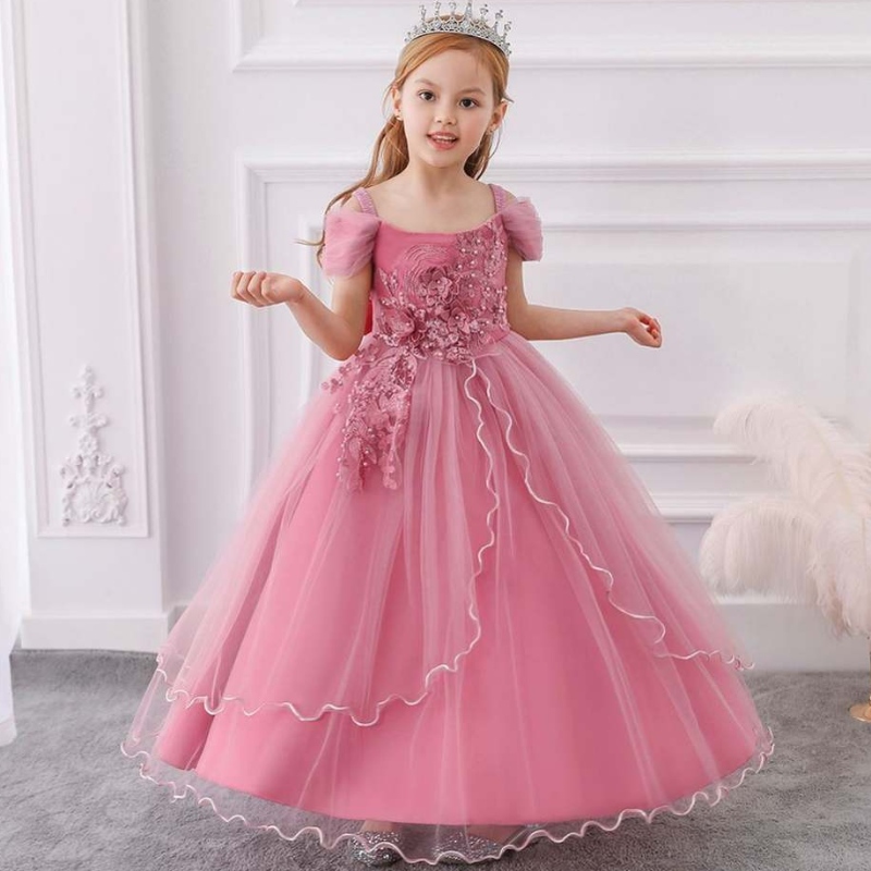 Baige Wholesale Kids Weddingイブニングボールガウンファンシープリンセスフロック美しいガールパーティードレス