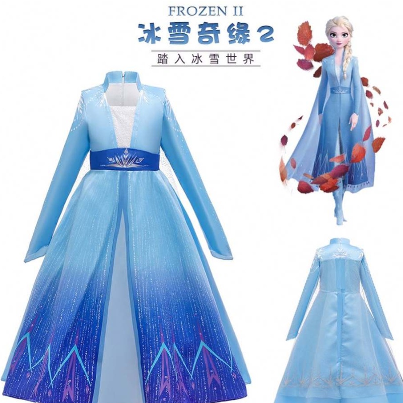 Baige Hot Sale Children Clothes Girls Elsa Costume Coat Cosplay Girl Dress