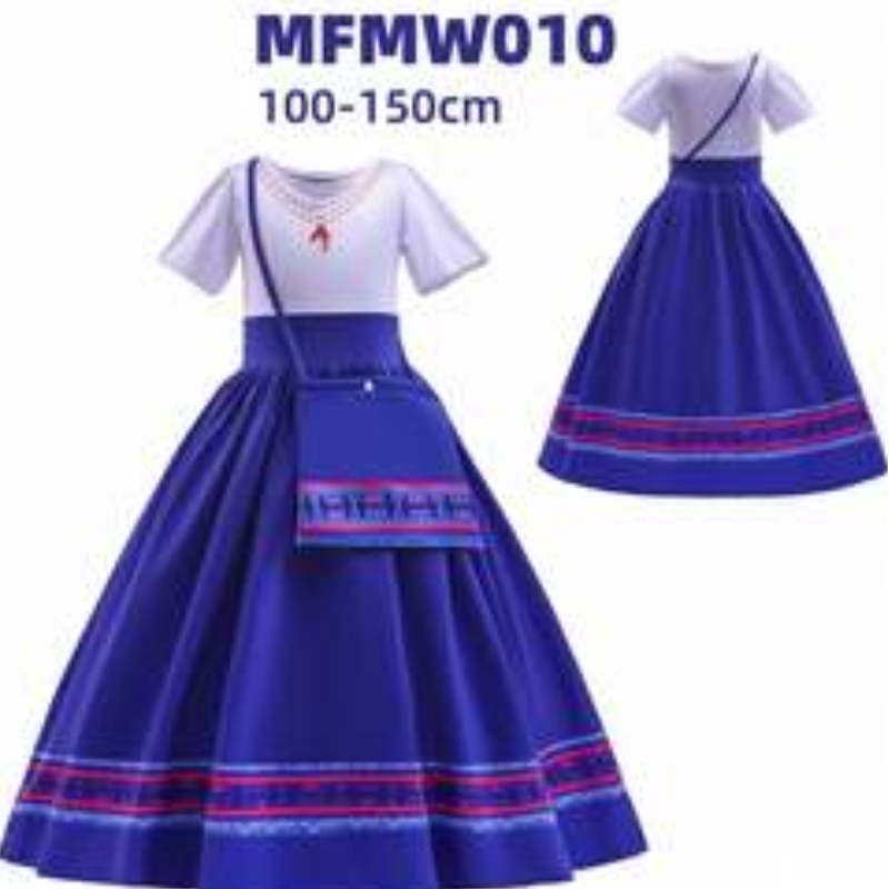 Baige Encanto MirabelLuisa Cosplay Costume Girl Party Dress Halloween Princess Dress With Bag