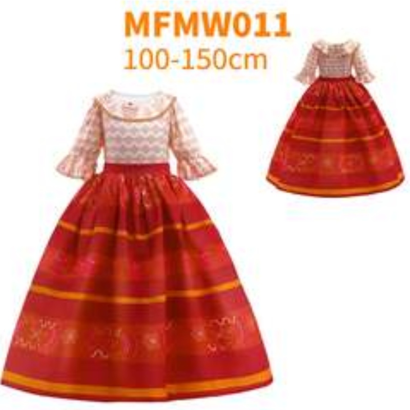 Baige Encanto MirabelLuisa Cosplay Costume Girl Party Dress Halloween Princess Dress With Bag