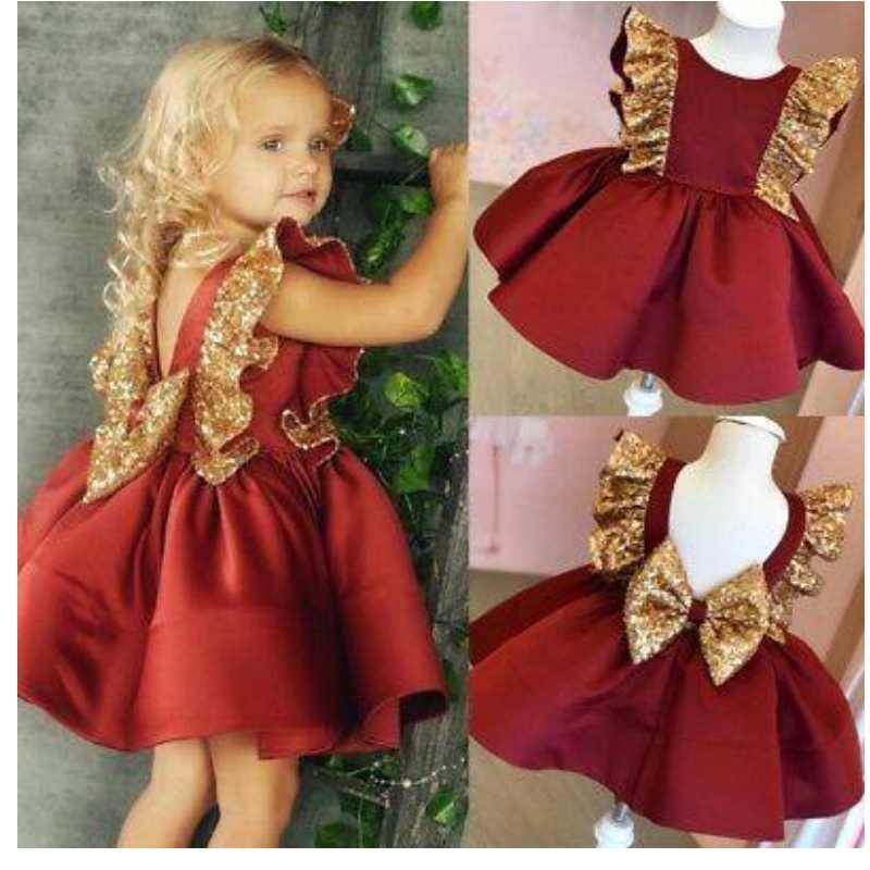 Baige Lovely Kids Dress Garments 2020 New Design Girls WeddingFrock Birthday Party Dress L1968XZ