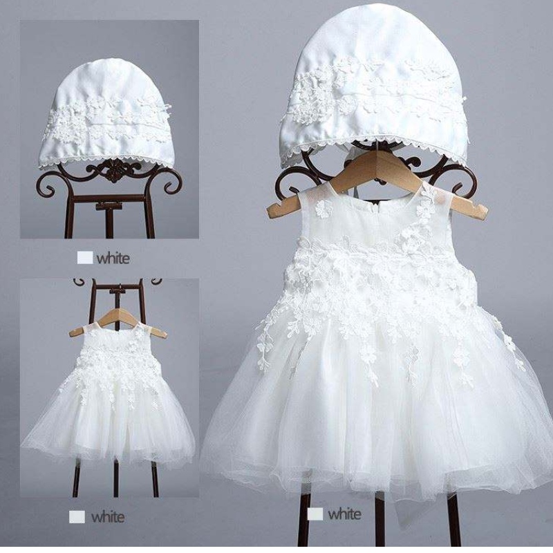 Baige New Design Lace Embroidered Baby Infant Baptism Fancy Birthday Party Dress24か月摩耗