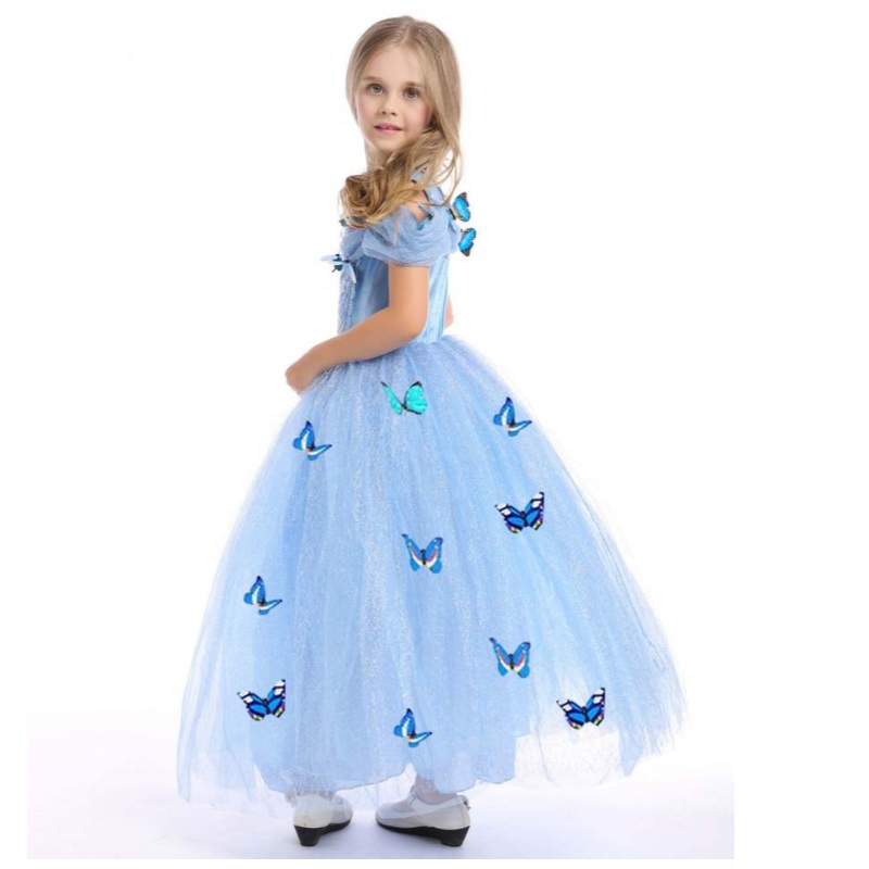 Baige Best Seller Bady Girl Apparel Kids Cosplay Princess Elsa Anna Fashion Girl Costume Garments Children Long Dress