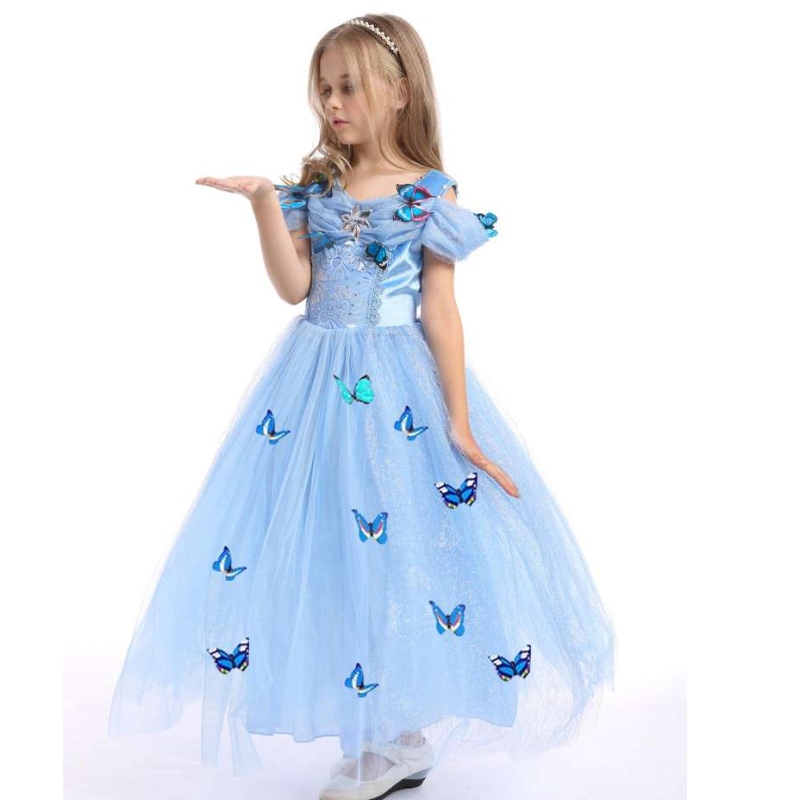 Baige Best Seller Bady Girl Apparel Kids Cosplay Princess Elsa Anna Fashion Girl Costume Garments Children Long Dress